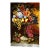 Vintage Tabriz Pictorial Rug, Hand-Knotted Wool & Silk, Fruit & Flowers, Red & Yellow, 2x3 For Sale