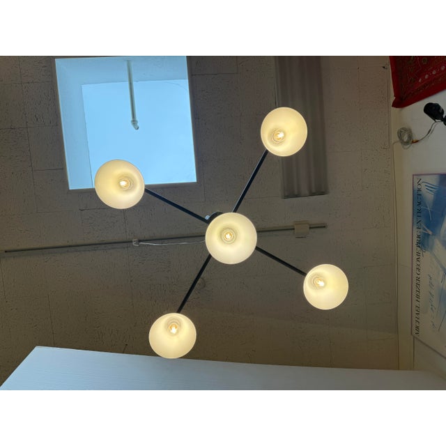 Industrial Elyccupa Modern Cone Chandelier, Matte Black For Sale - Image 4 of 12