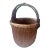 Hand Woven Rice Basket with Wooden Frame and Handle For Sale
