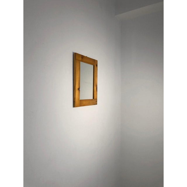 1960s Small Mid-Century Modern Wall Mirror, France, 1950s For Sale - Image 5 of 6