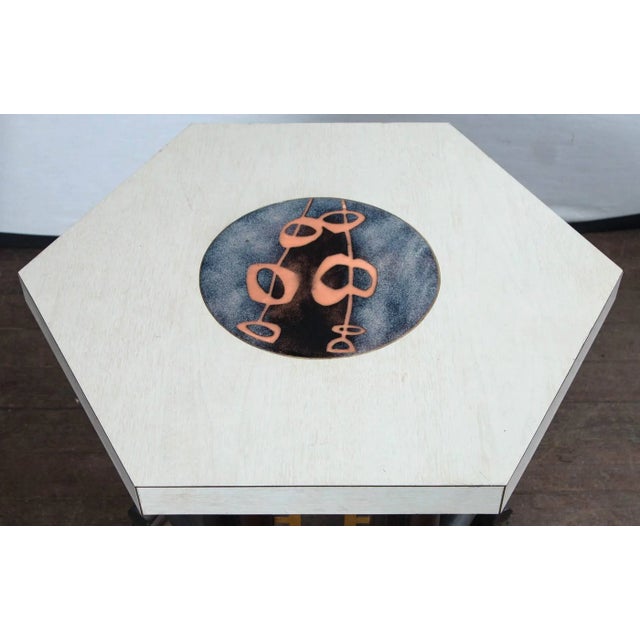 Asian 1950s Vintage James Mont Style Asian Modern Side Table For Sale - Image 3 of 11