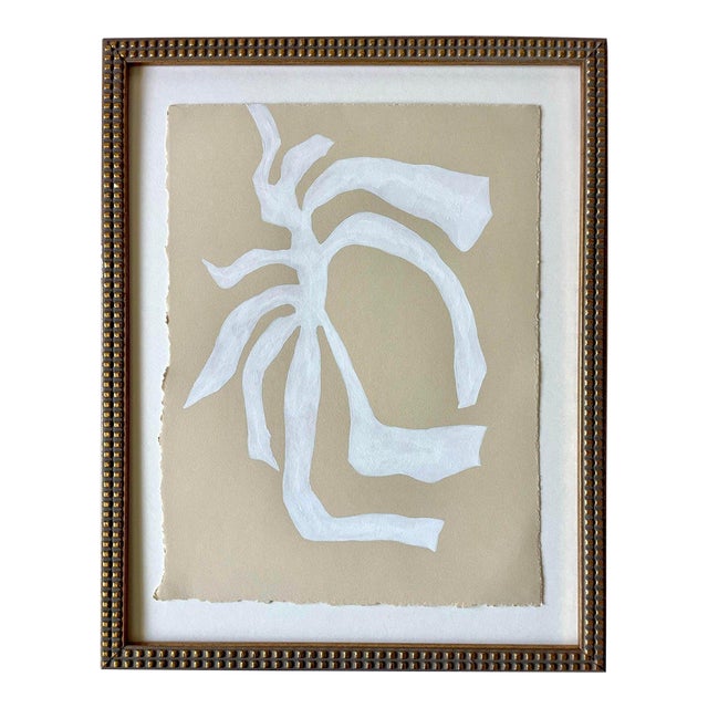 2026 "Botanico No. 1" Abstract Botanical Painting on Cotton Paper by Artist r.k. Red For Sale