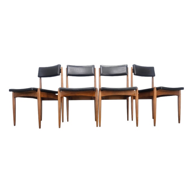 Mid-Century Dining Chairs, Denmark, 1970s, Set of 4 For Sale
