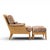 Brown McGuire Umbria Rattan and Wicker Lounge Chair With Ottoman For Sale - Image 8 of 10