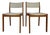 Vintage Danish Teak and White Chairs, 1960, Set of 2 For Sale