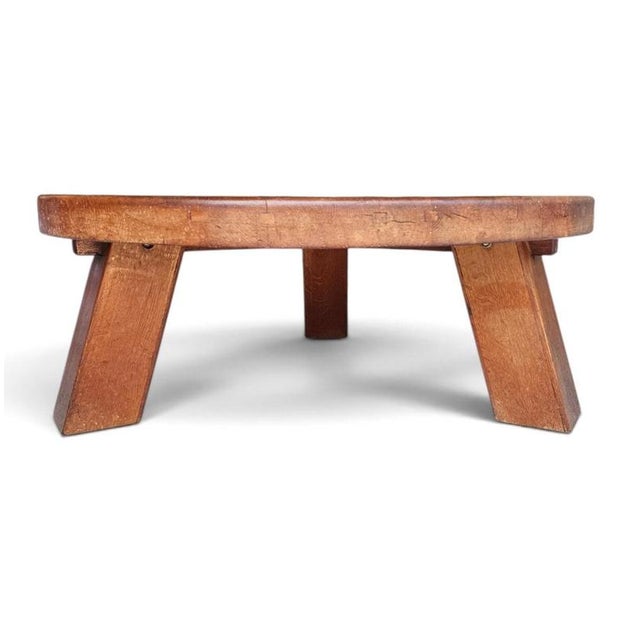 Wood Vintage Brutalist Oak Coffee Table, 1960s For Sale - Image 7 of 18