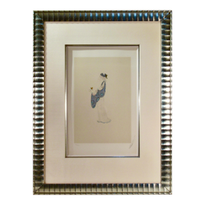 Erté Lady With A Rose 1980 Reproduction Print