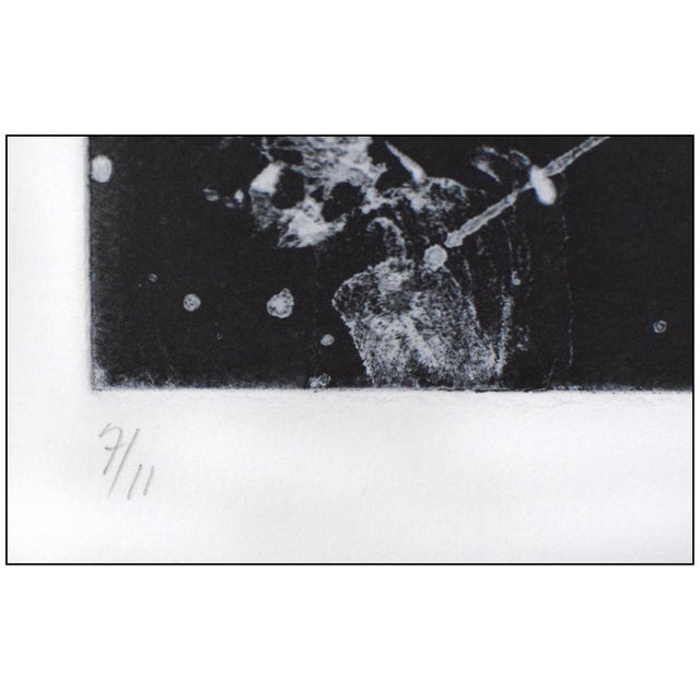 Paint Mid 20th Century i.39; sfe.007 Abstract Black Aquatint Sam Francis For Sale - Image 7 of 8