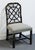 Kindel Furniture Kindel Furniture Black & Gold Chinese Chippendale Style Lattice Back Dining Side Chair For Sale - Image 4 of 10