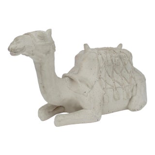 Vintage C1960's Cement Camel in Repose Sitting Position Decorative Accent And/Or Object For Sale