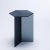 Modern Blue Acrylic Hexagon Side Table For Sale - Image 3 of 5