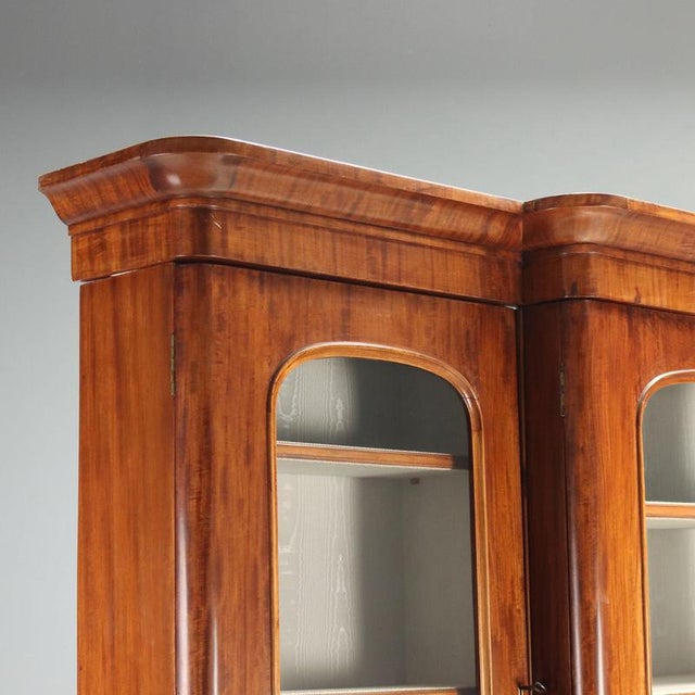 Mahogany Three-Section Bookcase with Top For Sale - Image 6 of 15
