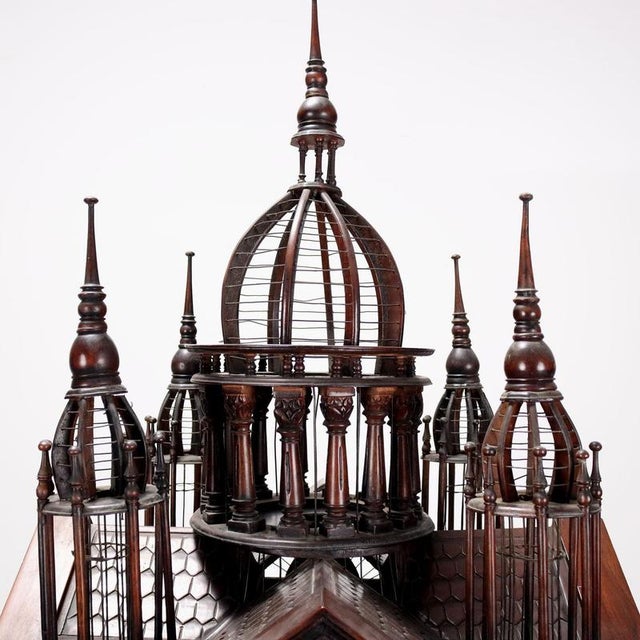 20th Century Bird Cage in Mahogany, Italy For Sale - Image 4 of 12