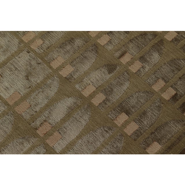 Art Deco Austrian Art Deco Style Rug Modern Green-Gray Wool and Silk Pattern by Rug & Kilim For Sale - Image 3 of 6
