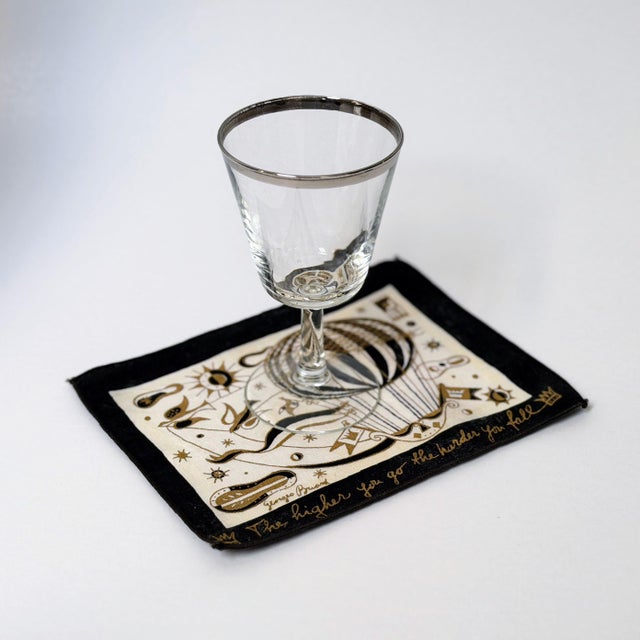 Vintage Georges Briard for M. Wille Co. Cocktail Napkin Set With Box | Mid Century Modern Linen Decor For Sale - Image 10 of 10