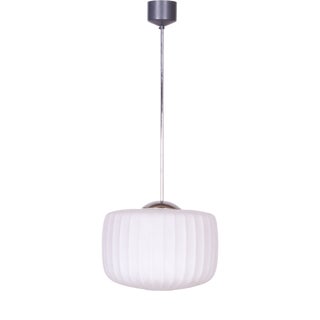 Mid-Century Chandelier in Chromed and Blackened Steel, Czech, 1950s For Sale