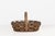 Wood Handwoven Oval Splint Gathering Basket With Hard Wood Base For Sale - Image 7 of 13