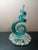 1980s Exquisite Murano Italy Teal Art Glass Swirl Sculpture For Sale - Image 5 of 6