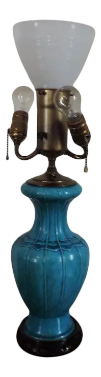 19th Century Chinese Monochrome Turquoise Porcelain Vase as Lamp
