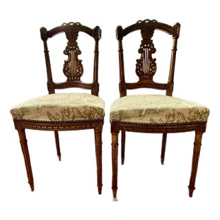 Vintage Hand-Carved Chairs - Set of 2 For Sale