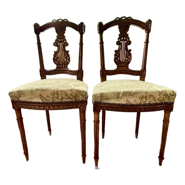 Vintage Hand-Carved Chairs - Set of 2 For Sale