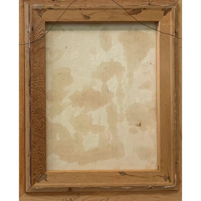 Black Vintage 1962 Mid-Century Modern Abstract Expressionist Oil Painting, Signed and Framed For Sale - Image 8 of 8