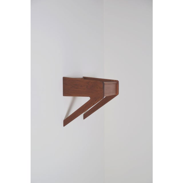 Floating Bedside Table by Sigfred Omann for Ølholm Møbelfabrik, 1960s For Sale - Image 12 of 12