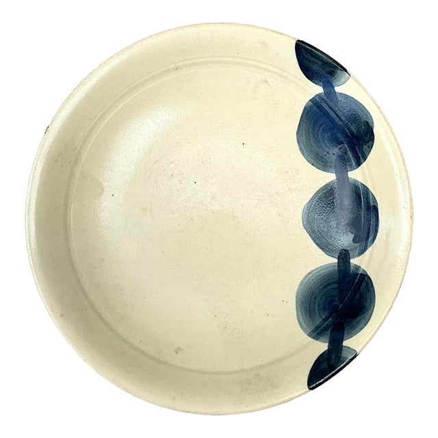 Vintage Hand Painted Studio Pottery Plate For Sale