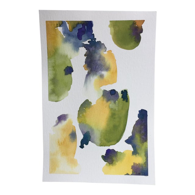 Original Abstract Watercolor Painting in Earth Tones Chairish