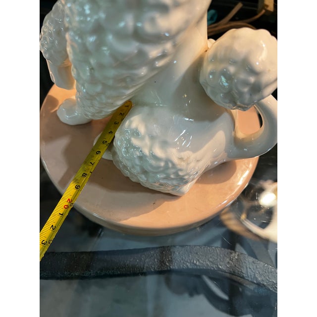 Mid-Century Modern 1960s Mid-Century Modern Pink Ceramic Poodle Table Lamps - Pair For Sale - Image 3 of 12