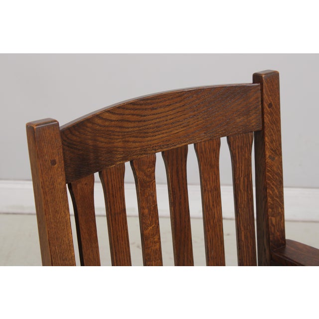 Set of 6 Stickley Arts & Crafts Mission Oak Dining Chairs For Sale In Philadelphia - Image 6 of 18