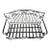 Vintage French Provincial Style Wrought Iron Garden Bench in Glossy Black For Sale