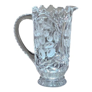 1970s Crystal Water Pitcher For Sale