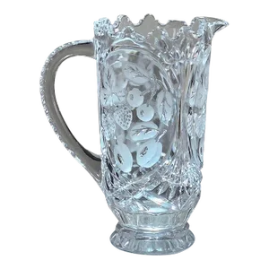 1970s Crystal Water Pitcher