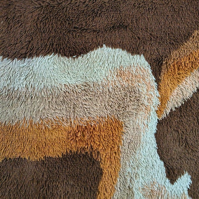 Textile Vintage Space Age Wool Rug, 1970s For Sale - Image 7 of 12