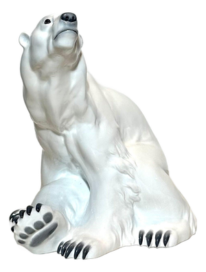 Polar Bear Sculpture in Porcelain
