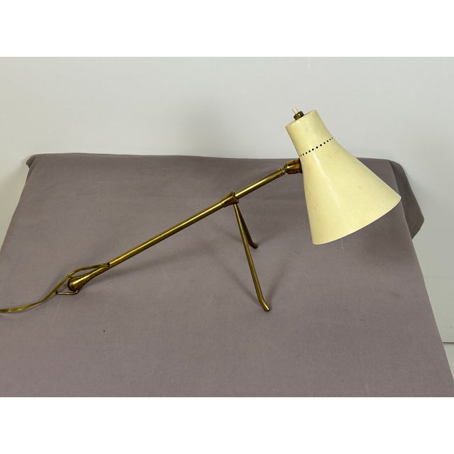 Metal Table Lamp by Giuseppe Ostuni for Oluce, 1949 For Sale - Image 7 of 12