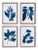 Contemporary Kenneth Ludwig Chicago Indigo Botanical Reproduction Prints, Framed - Set of 4 For Sale