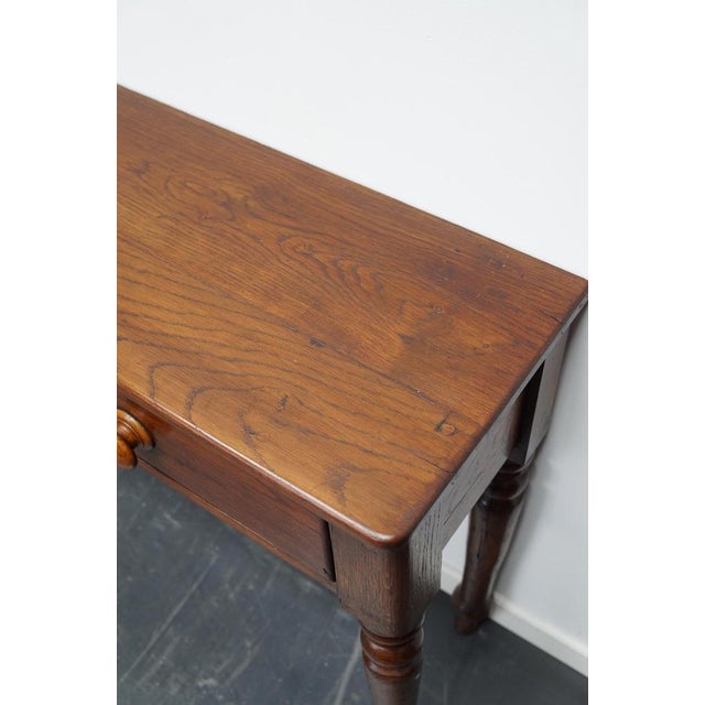 Victorian English Side Table in Oak, 1800s For Sale - Image 3 of 18