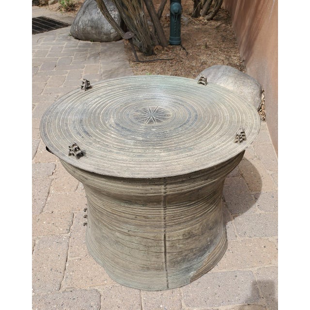 Antique Bronze Asian Rain Drum For Sale - Image 4 of 4