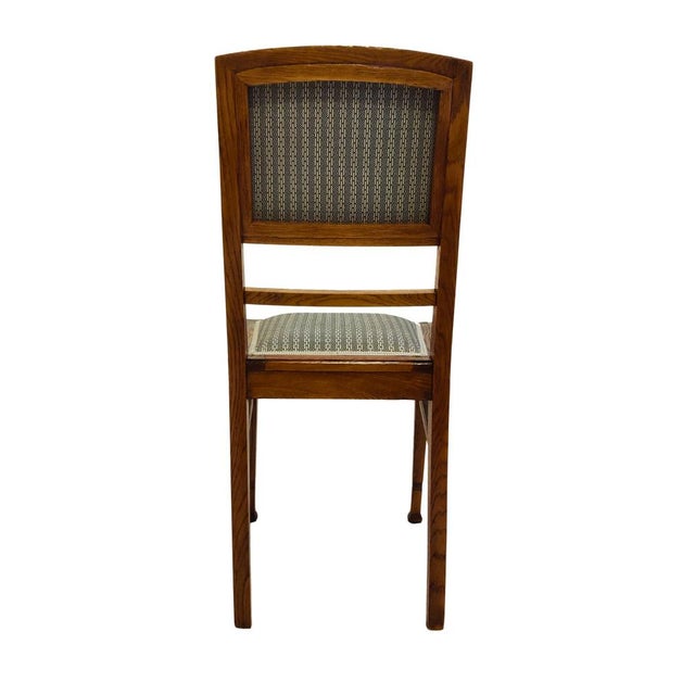 German Art Nouveau Oak Chair, 1900s For Sale - Image 6 of 7