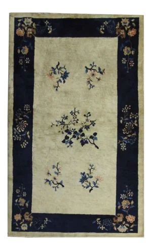 Antique Art Deco Chinese Peking Oriental Rug, 43' X 6'9"
