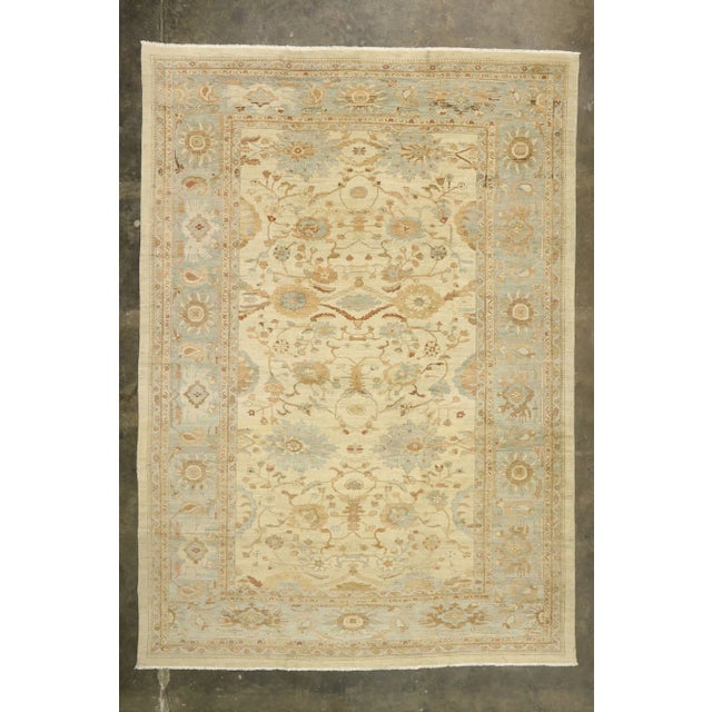 Beige Vintage Persian Sultanabad Rug - 13'04 X 19'00 For Sale - Image 8 of 8