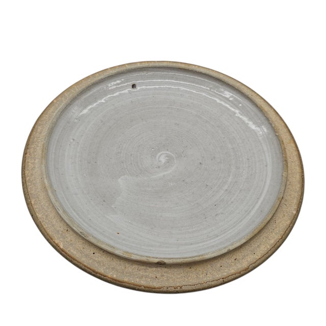 Brown Handmade Creek Studio Stoneware Covered Pot or Lidded Vessel With Abstract Impressions For Sale - Image 8 of 9