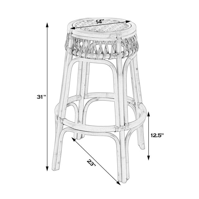 Bring a touch of natural beauty and casual elegance to your space with the Butler Specialty Company Antigua Rattan Stool....