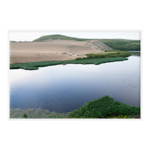 Contemporary Coastal Landscape, 'Abbotts Lagoon' Photography Print, Point Reyes California, 31 X 21" Framed (White) Fine Art Photograph