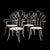 Garden Armchairs in White Iron attributed to Lio Carminati, 1950s, Set of 4 For Sale - Image 13 of 13