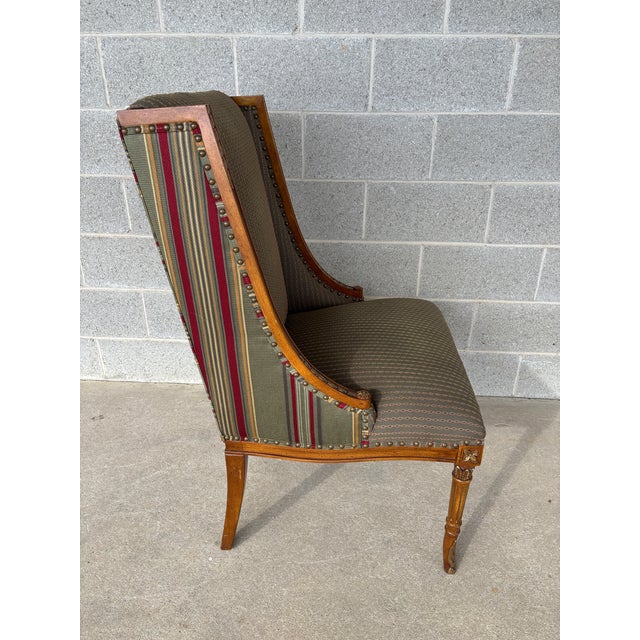 Henredon Henredon French Regency Style Upholstered Accent Chair For Sale - Image 4 of 15