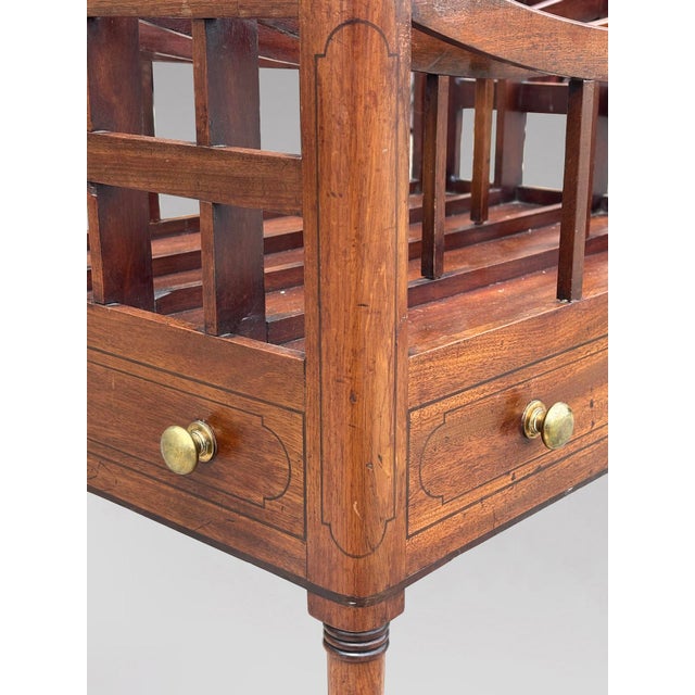 Brown Antique George III Mahogany Canterbury, 1790 For Sale - Image 8 of 9