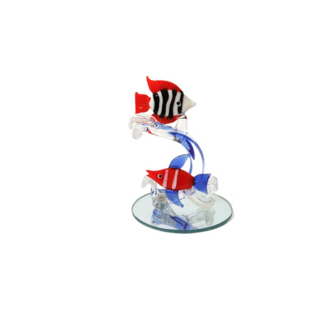 Glass Vintage Italian Murano Glass Fish Figures-a Set of Seven For Sale - Image 7 of 10